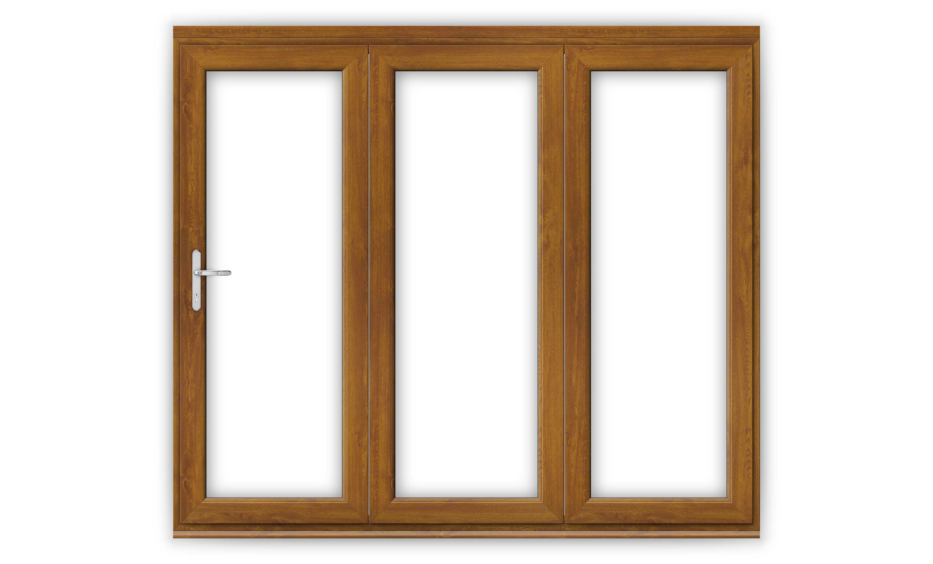 8ft Golden Oak uPVC Bifold Doors Flying Doors